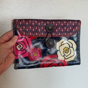 Fossil Floral Clutch Handbag